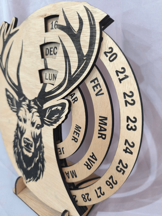 Calendrier perpétuel "cerf"
