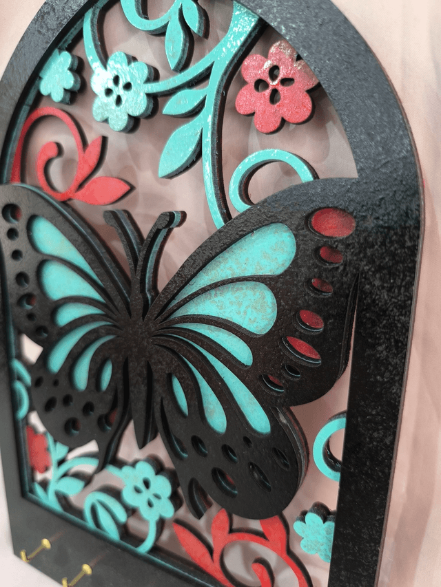 Porte clé murale "papillon"