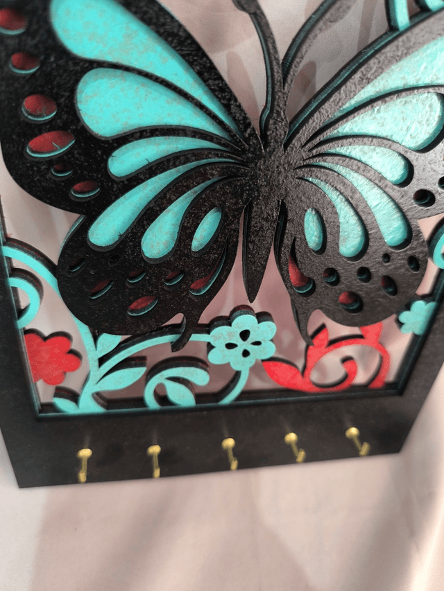 Porte clé murale "papillon"