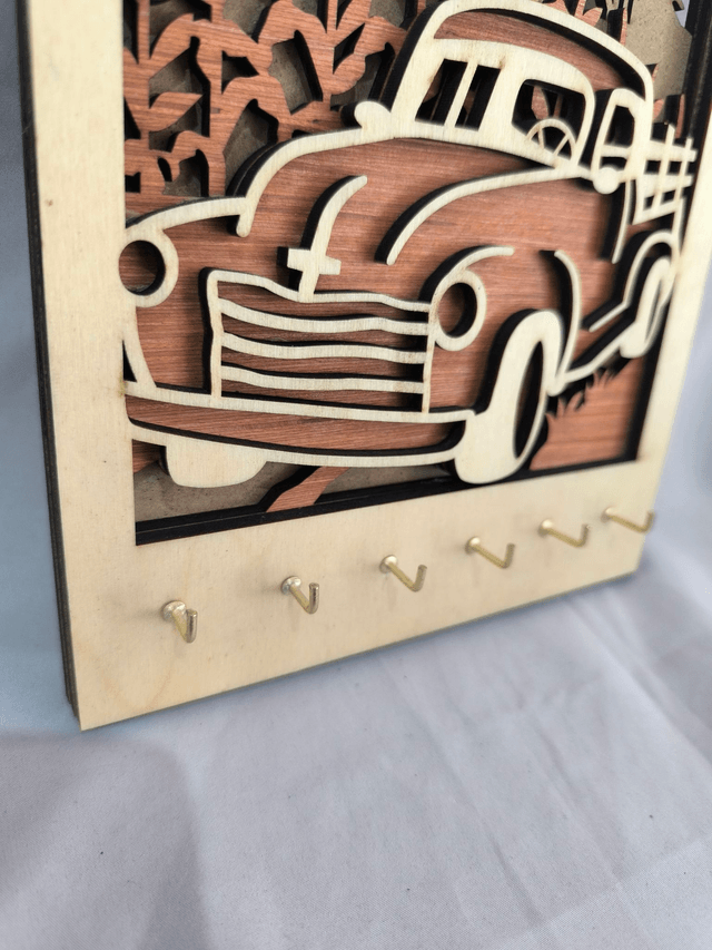 Porte clé mural "voiture"