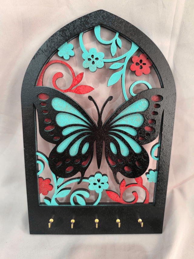 Porte clé murale "papillon"