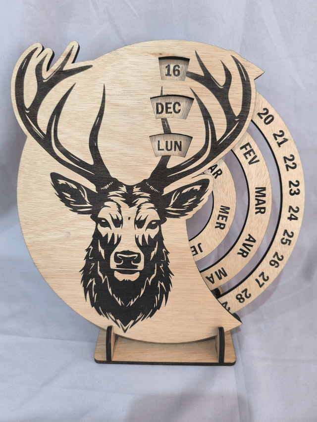 Calendrier perpétuel "cerf"