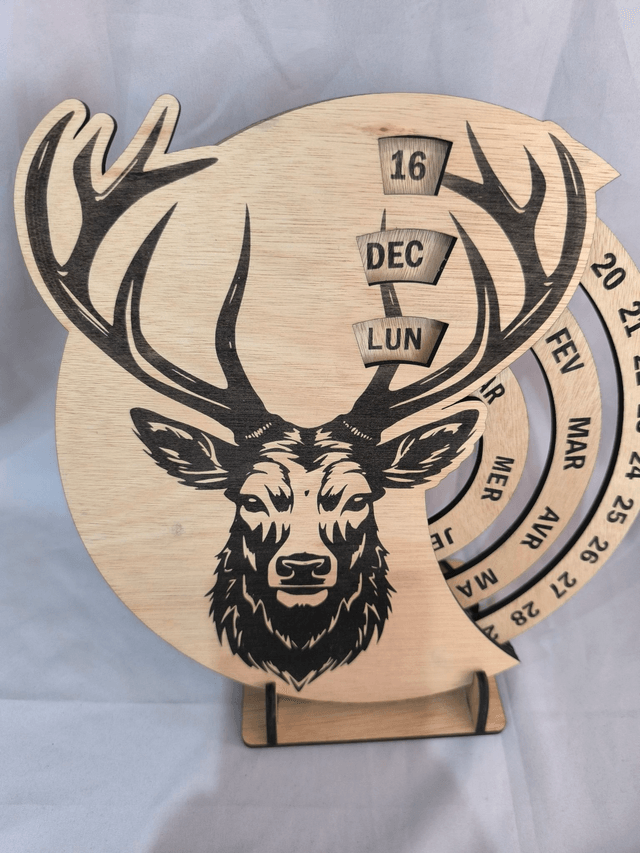 Calendrier perpétuel "cerf"