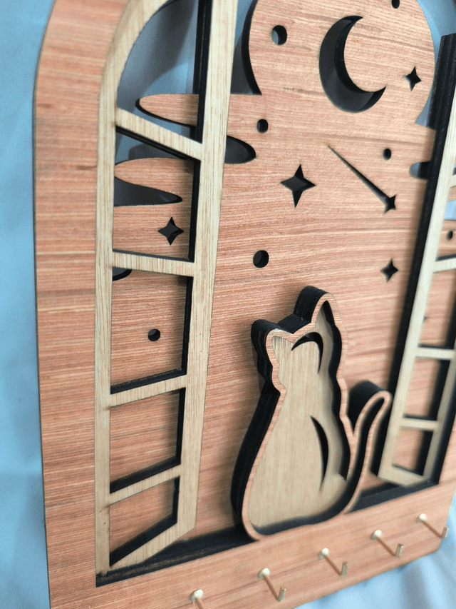 Porte clé mural "chat"